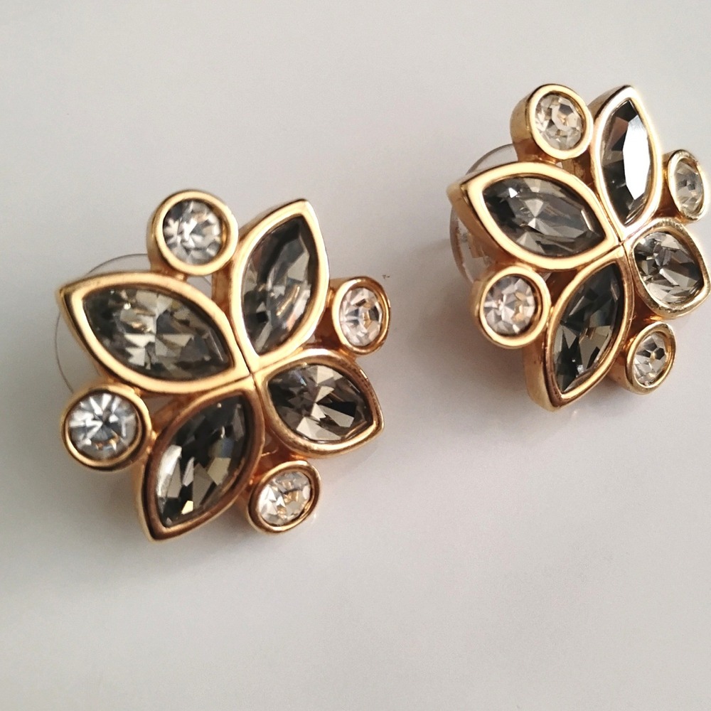 ✨ RARE Vintage 80s Signed Swarovski  Earrings Whimsygoth Preppy Luxury Designer